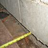 Foundation wall separating from the floor in La Salle home