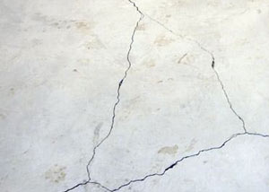 cracks in a slab floor consistent with slab heave in Mitchell.