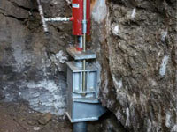 Foundation repair contractors lifting a structure in Brandon.