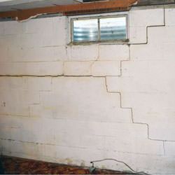 Bowing foundation walls in danger of failure in Balmoral