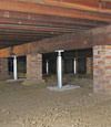 crawl space jack posts installed in Manitoba