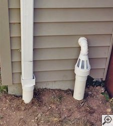 No-freeze basement drain discharge line in St Andrews